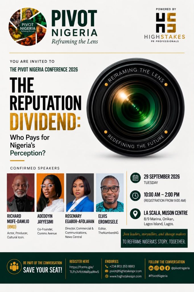 Unlocking the Reputation Dividend: RMD, Top Industry Leaders Set for Pivot Nigeria Conference 2026